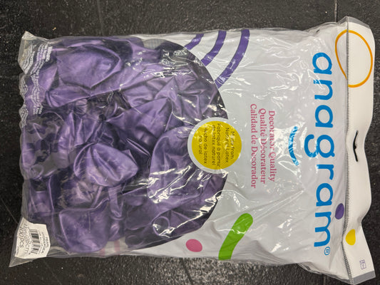 Pearl Hydrangea Purple Solid 11" Latex Bag