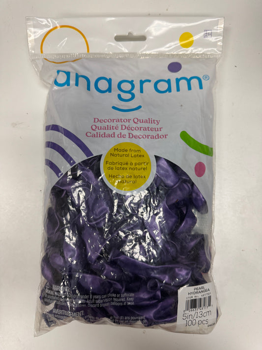 Pearl Hydrangea Purple Solid 5" Latex Bag