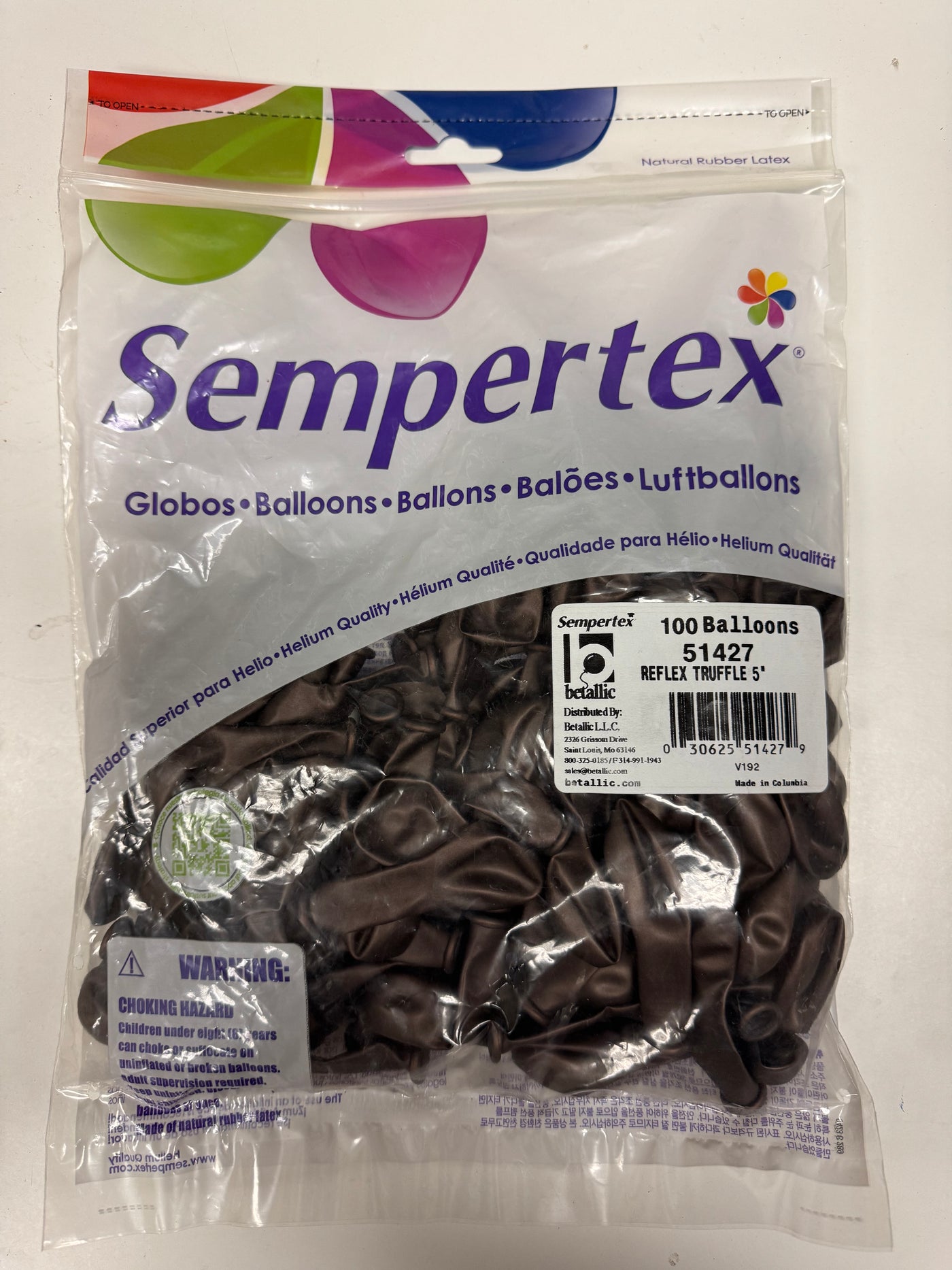 Reflex Satin Truffle Brown Solid 5" Latex Bag