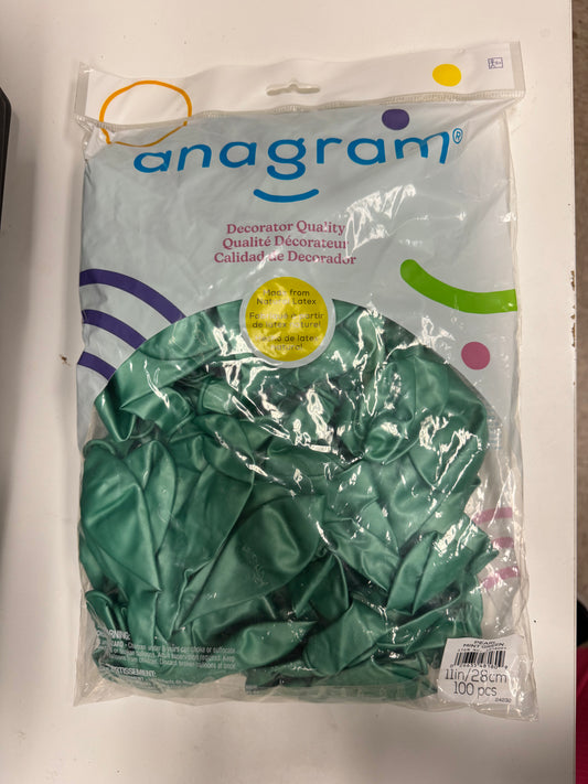 Pearl Mint Green Solid 11" Latex Bag