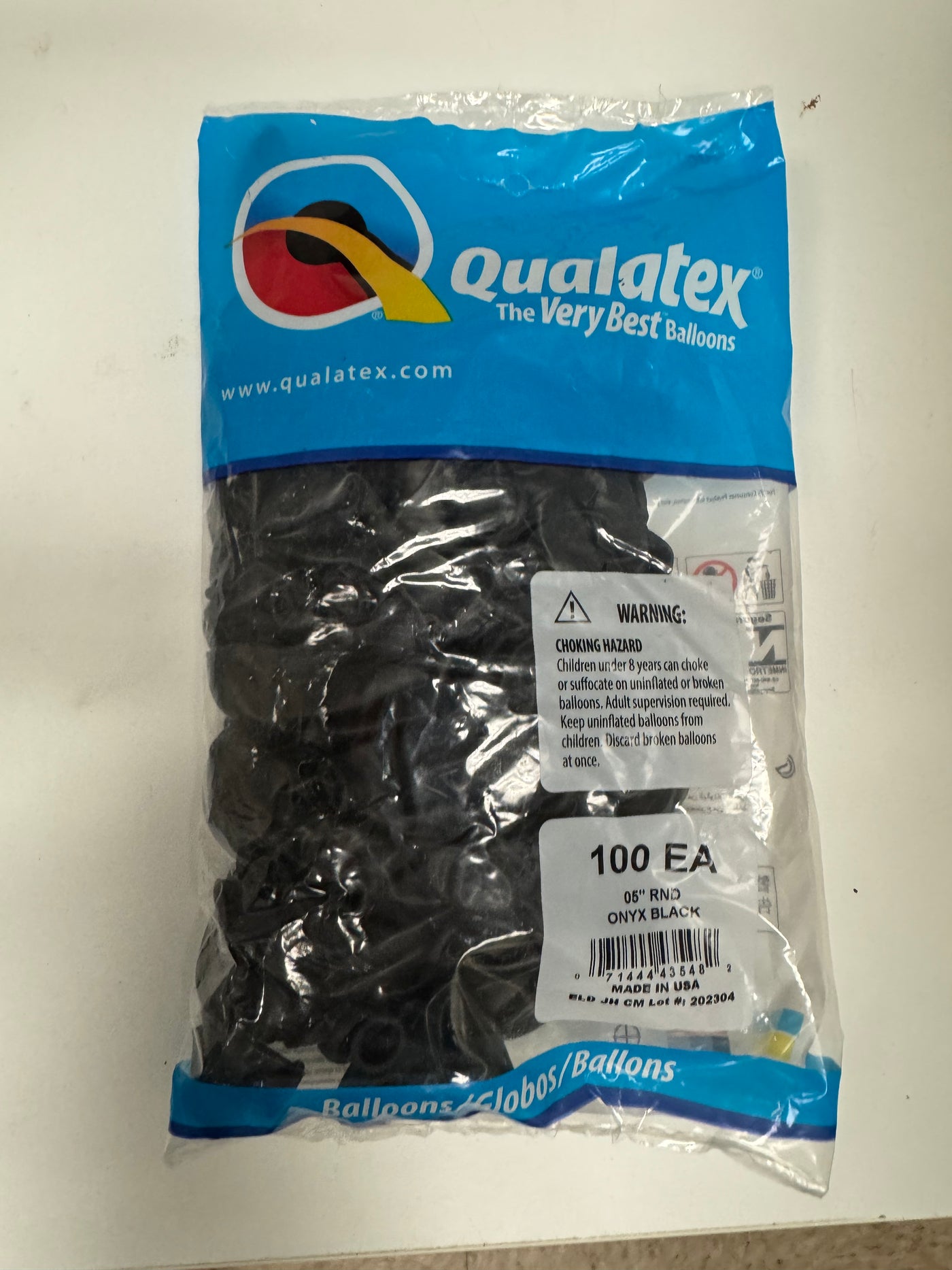 Onyx Black Solid 5" Latex Bag (Old Quality)