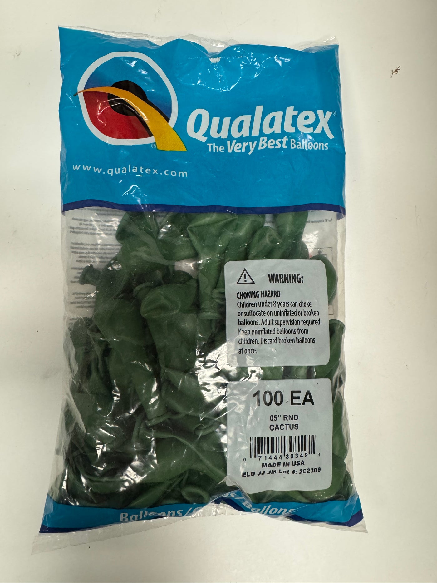 Cactus Sage Green Solid 5" Latex Bag (Old Quality)