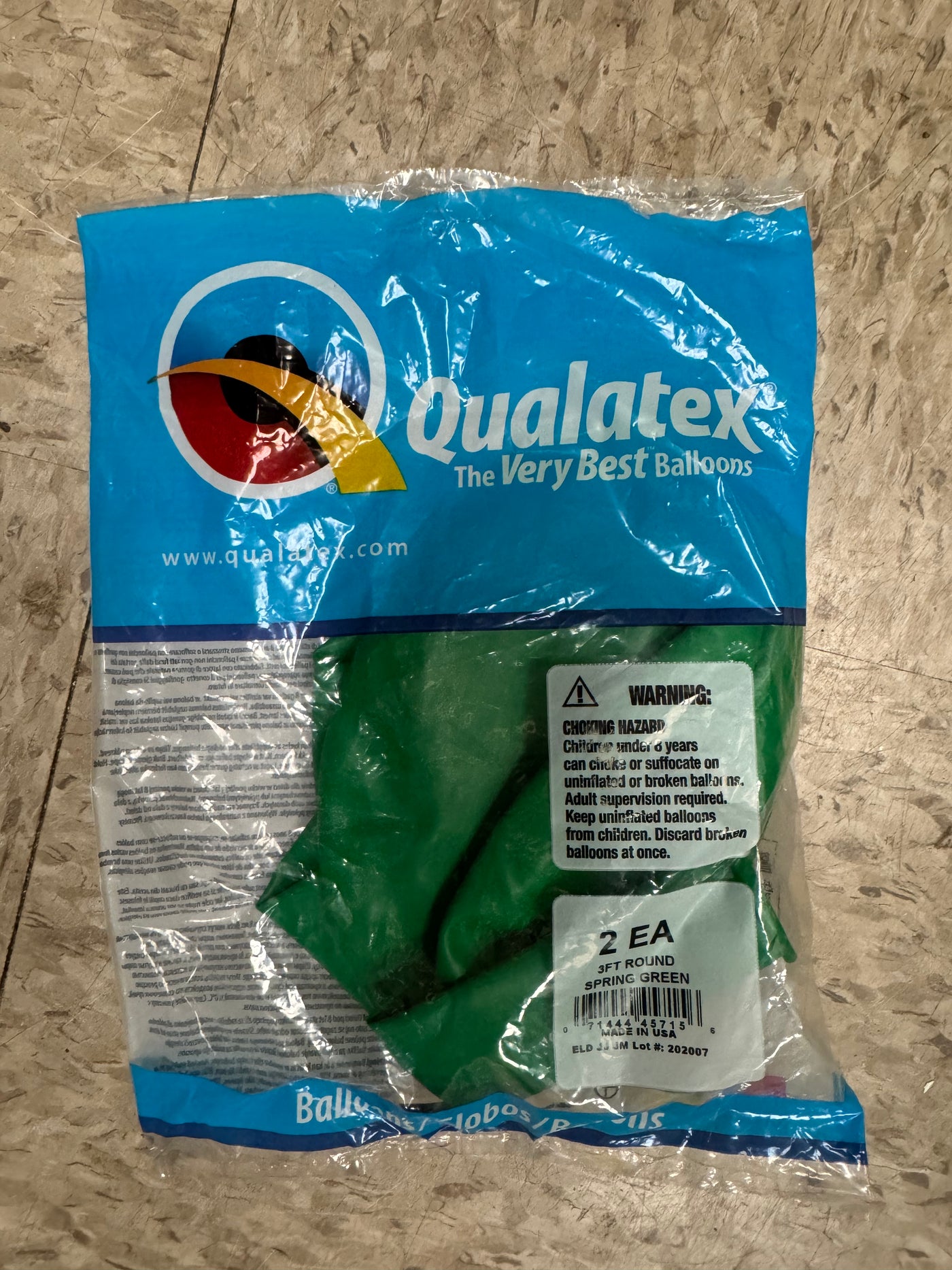 Spring Green Solid 36" Latex Bag (Old Quality)