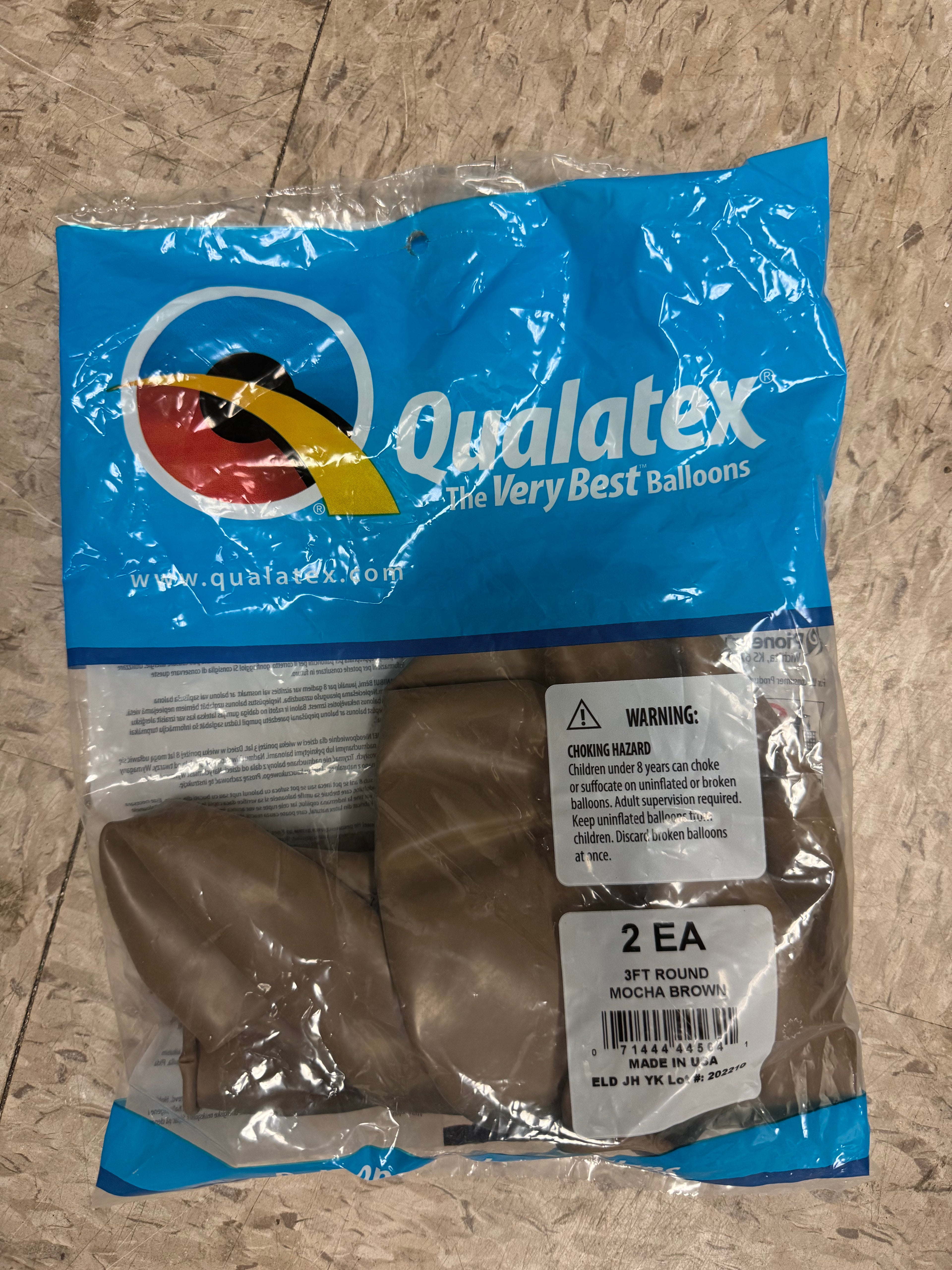 Mocha Brown Solid 36" Latex Bag (Old Quality)