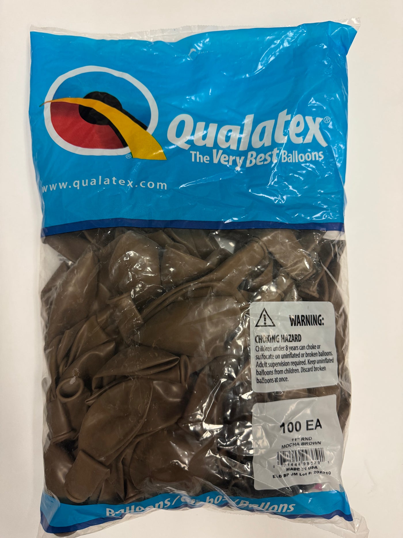 Mocha Brown Solid 11" Latex Bag (Old Quality)