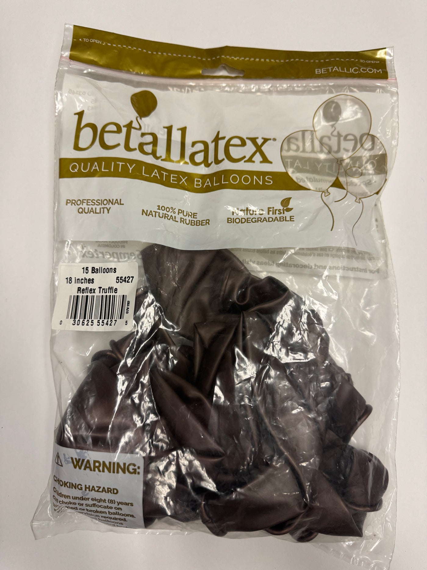 Reflex Truffle Brown Solid 18" Latex Bag
