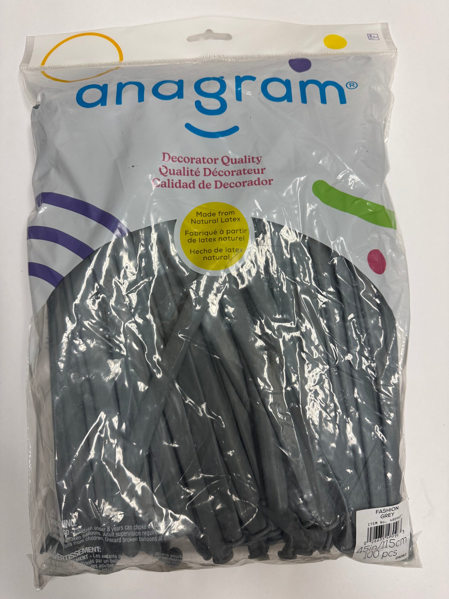 Fashion Grey Solid 360 Twisting Latex Bag