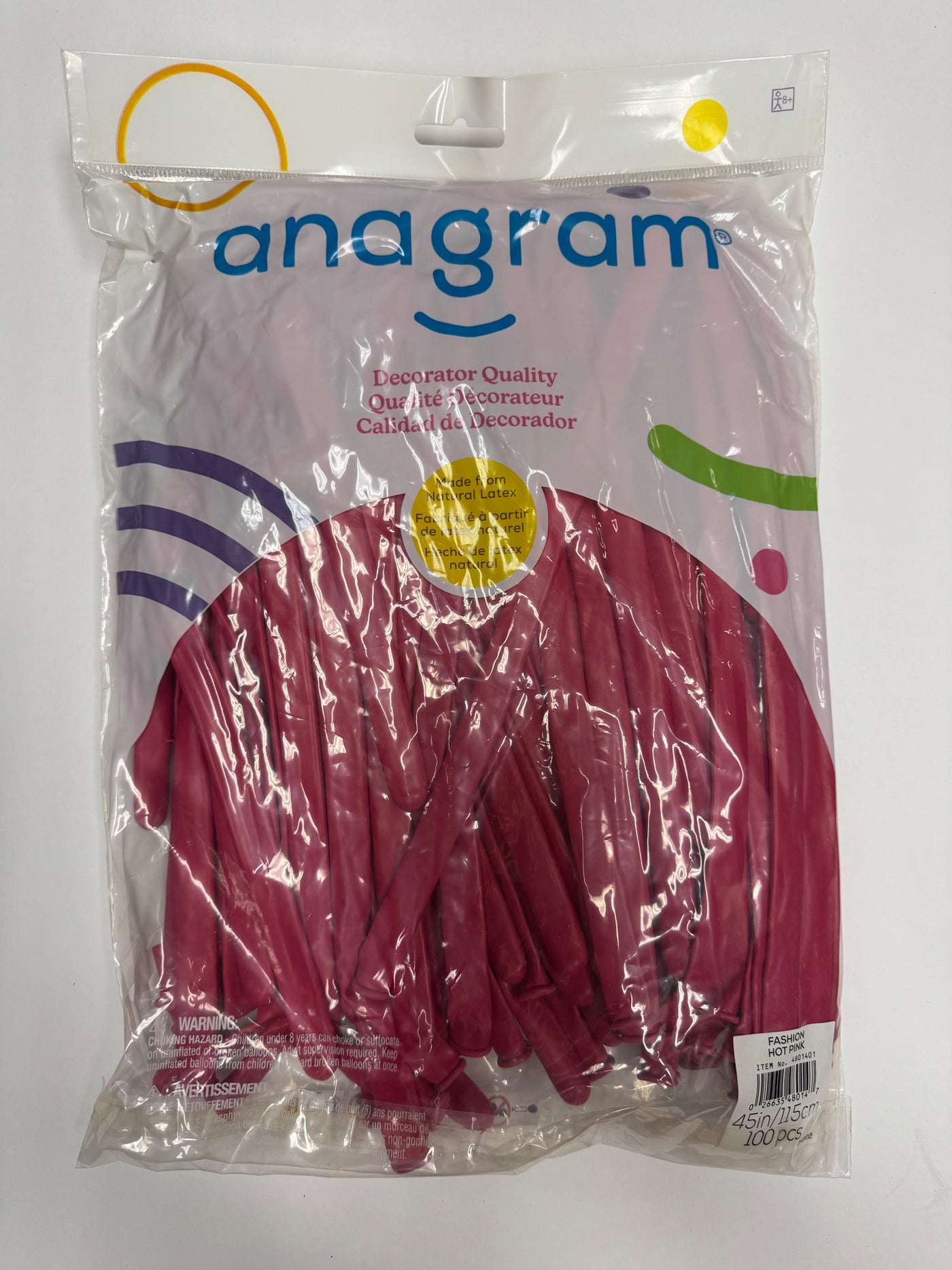 Fashion Hot Pink Solid 360 Twisting Latex Bag