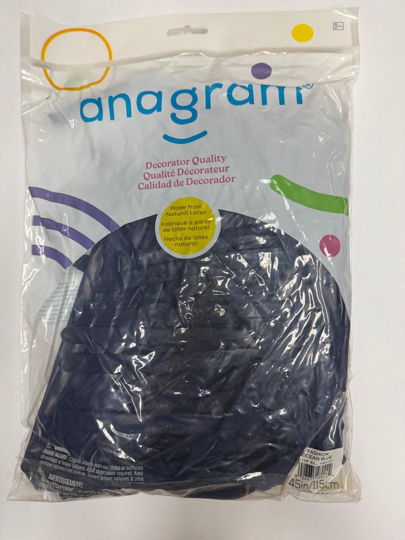 Fashion Ocean Blue Solid 360 Twisting Latex Bag