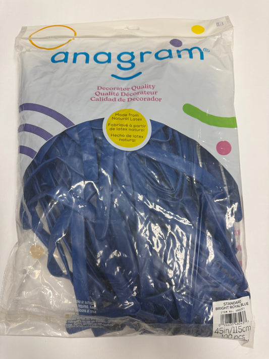 Standard Bright Royal Blue Solid 360 Twisting Latex Bag