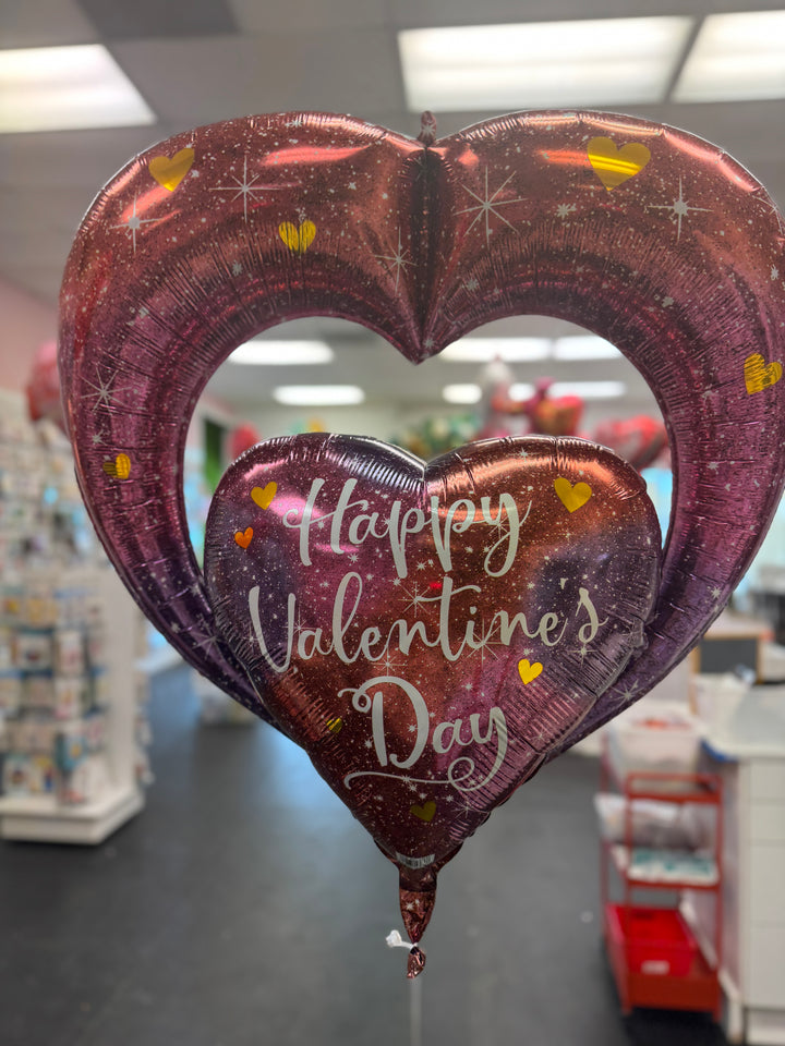 Ombre Sparkles Curly Valentine&