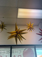 Air-Filled, Non-Floating, YELLOW GOLD Magic Star Balloons (20"-35")