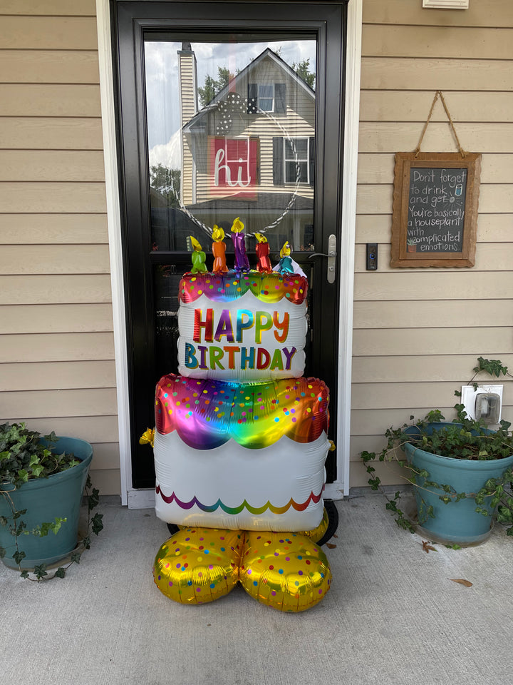 Giant Birthday Cake Airloonz Balloon (53 Inch)