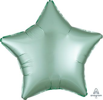 Satin Luxe Mint Green Star 19" Foil Balloon