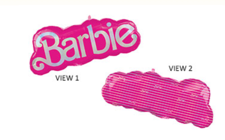Large Shape Barbie Name 32"