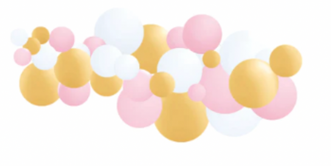 Pink, White &amp; Gold Garland