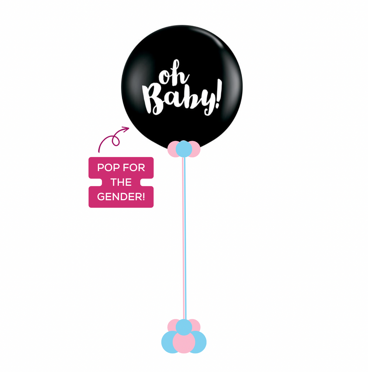 Oh Baby Gender Reveal Giant Gift Balloon