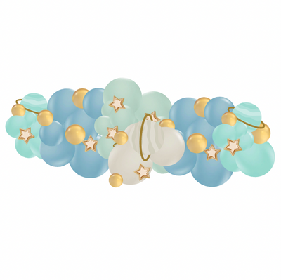 Muted Blue Planets Space Luxury Garlands
