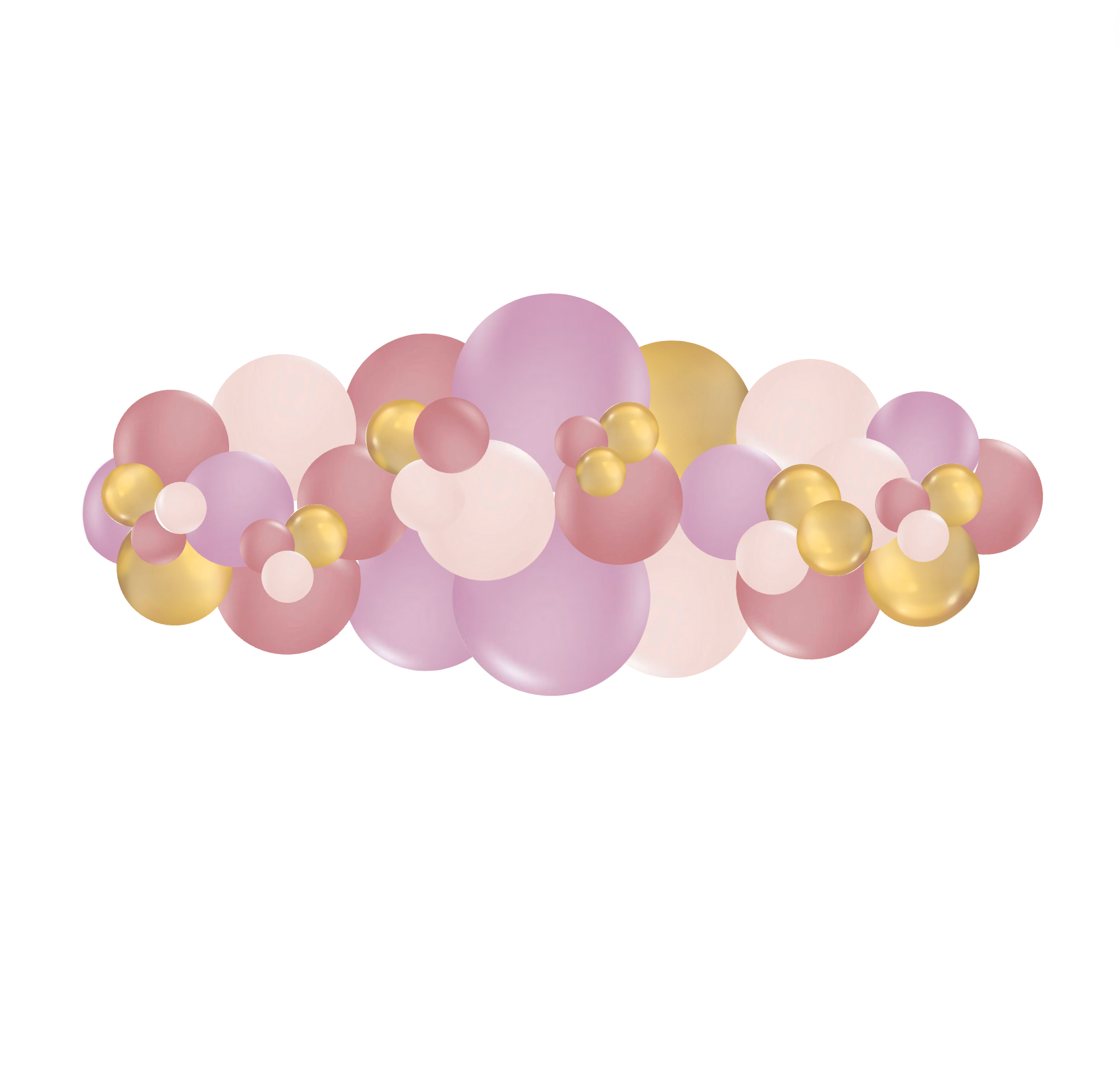 Pink, Purple and Gold Garland
