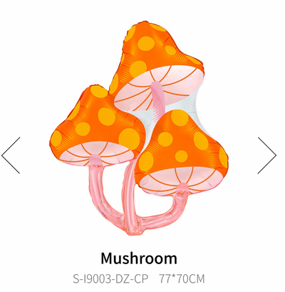 Triple Mushroom Non-Floating 36" Foil Balloon