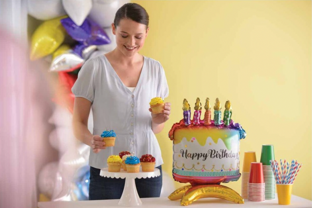 Birthday Cake Airloonz Jr. Balloon (18 Inch)