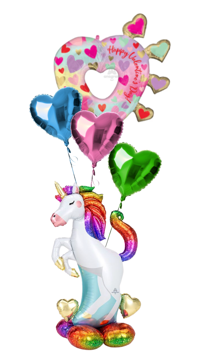 Rainbow Unicorn Valentine Bouquet