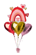 Love You Rainbow Hearts Bouquet
