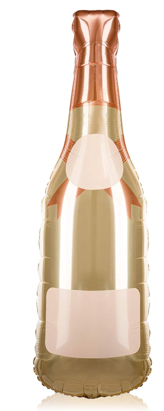 White champagne bottle Balloon (34 Inch)