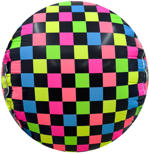 Neon Grid Decosphere Foil Balloon