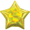 Yellow Iridescent Star 19" Foil Balloon