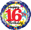 Happy 16th Birthday Stars Balloon (D)