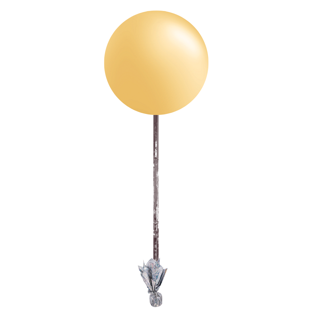 Giant Balloon with Silver Streamer