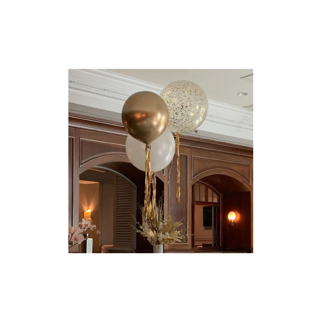 Giant Balloon with Gold Streamer