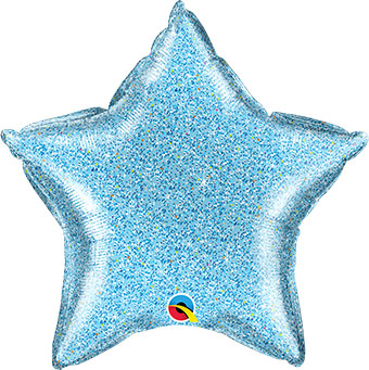 Small Glitter Graphic Light Blue Star