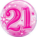 Pink Starburst Sparkle Bubble Balloon (DNR)
