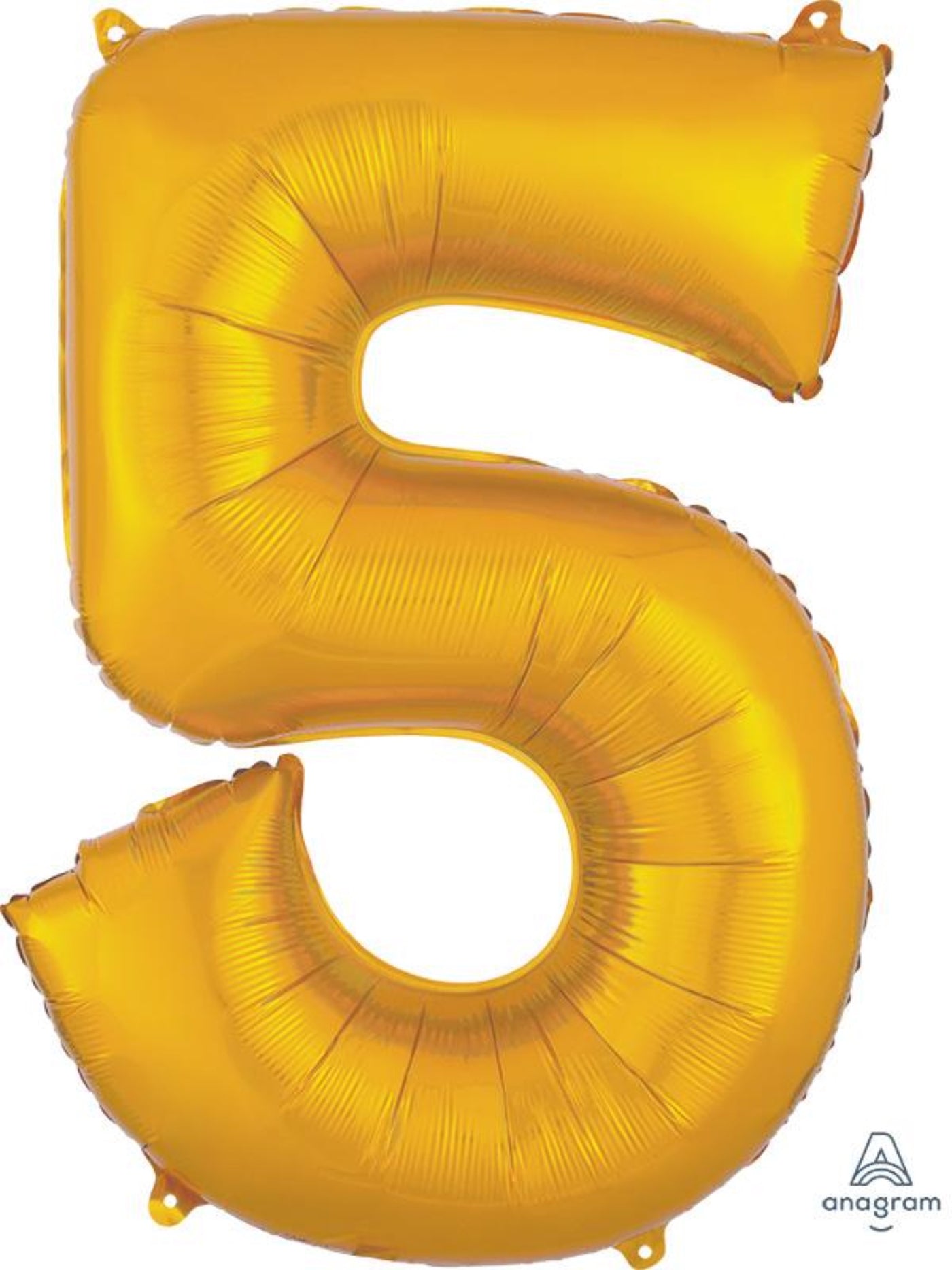 Gold Number Five Helium Balloon