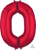 Floating Red Number "0" Balloon (3 Foot or 34 Inch)