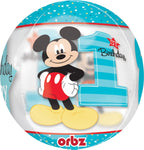 Disney Baby Minnie Mouse  & Mickey Mouse 1st Birthday Orbz Balloon (16 Inch)