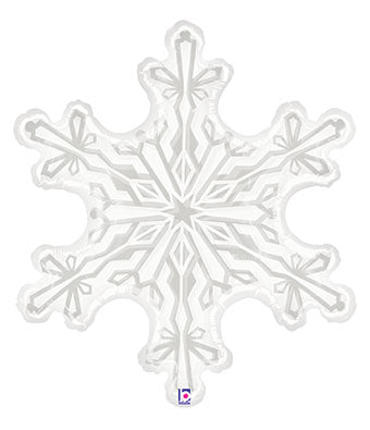  LRG SHP SNOWFLAKE CLEAR 38" (PKG)