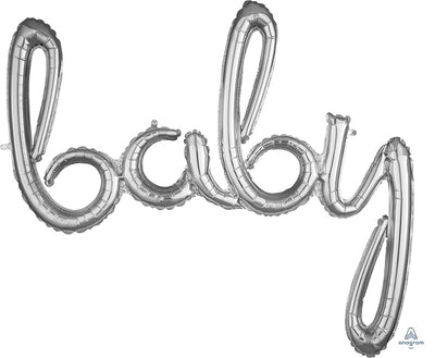 Baby Lower Case Script Balloon Word Banner