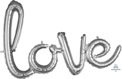 Air-filled, non-floating "Love" Script Balloon Word Phrase Banner