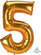 Very Large 5' Gold Numbers (53 Inch)
