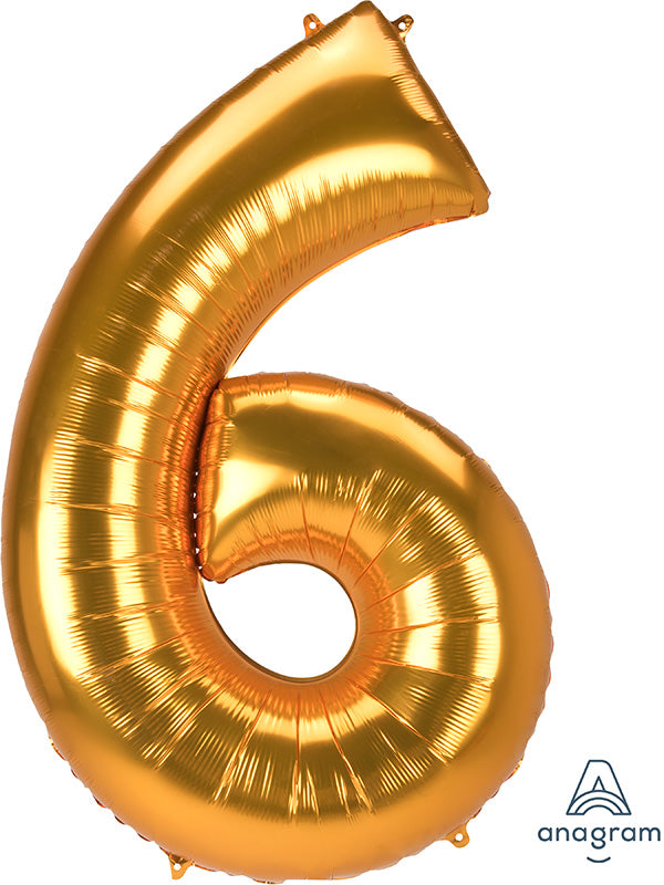 Very Large 5' Gold Numbers (53 Inch)