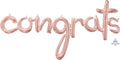Congrats Rose Gold Air-Filled Balloon Banner Decoration