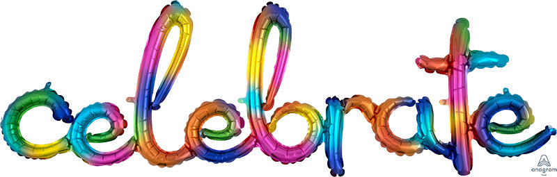 Rainbow Celebrate Air-Filled Balloon Decoration