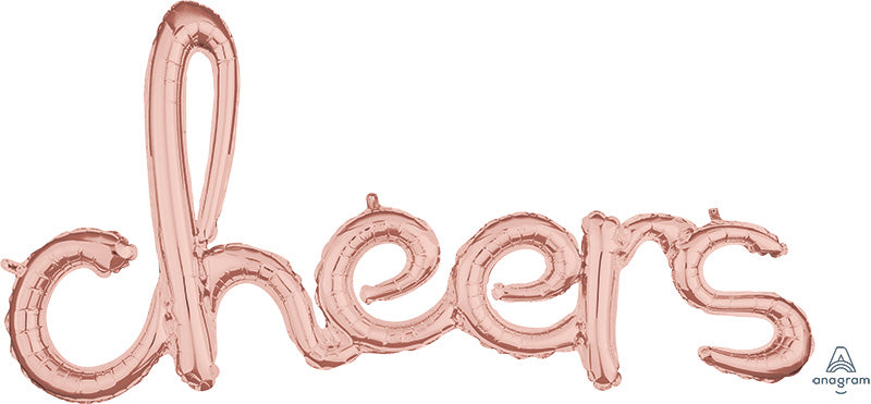 Cheers Script Celebration Balloon Banner Kit