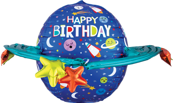 Happy Birthday Colorful Galaxy Balloon (29 Inch)
