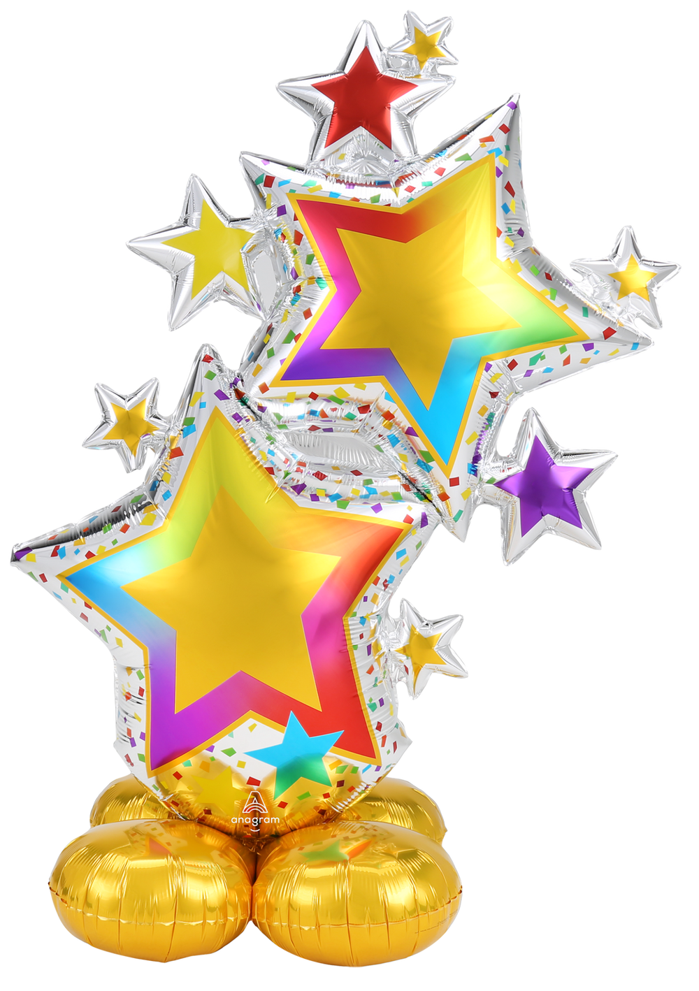 Colorful Star Cluster Balloon Display