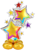 Colorful Star Cluster Balloon Display