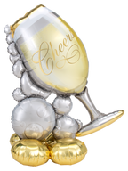 Airloonz Giant Bubbly Wine Glass Balloon Display